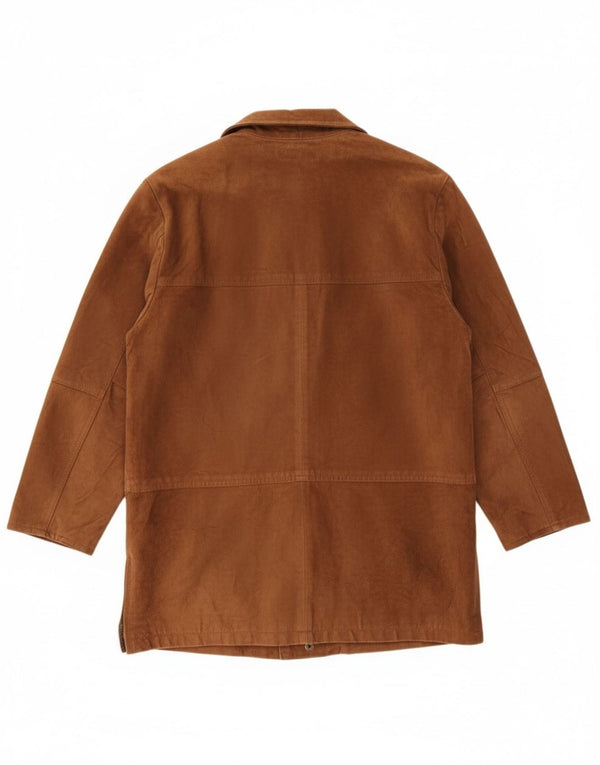 Soprabito da donna in pelle scamosciata Sauria EU 44 XL in pelle marrone