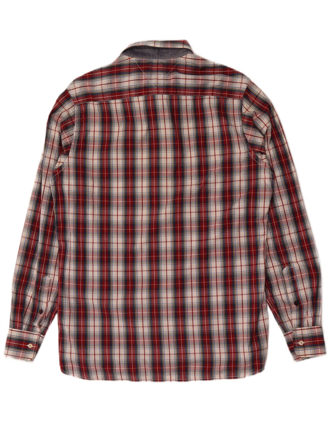 Tommy Hilfiger Camicia da uomo su misura in cotone a quadri rossi piccoli
