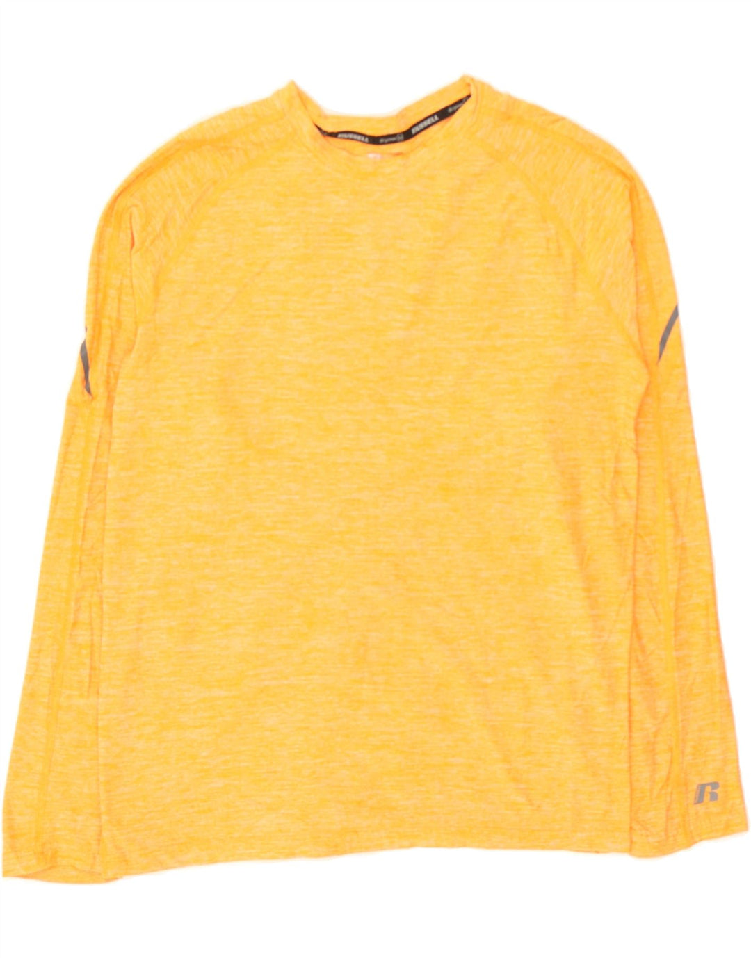 RUSSELL ATHLETIC Boys Top Long Sleeve 14-15 Years XL Orange Polyester Vintage Russell Athletic and Second-Hand Russell Athletic from Messina Hembry 