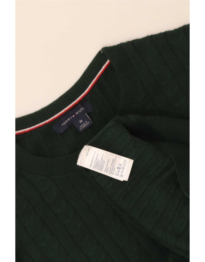 Maglione maglione girocollo da donna Tommy Hilfiger UK 14 verde medio