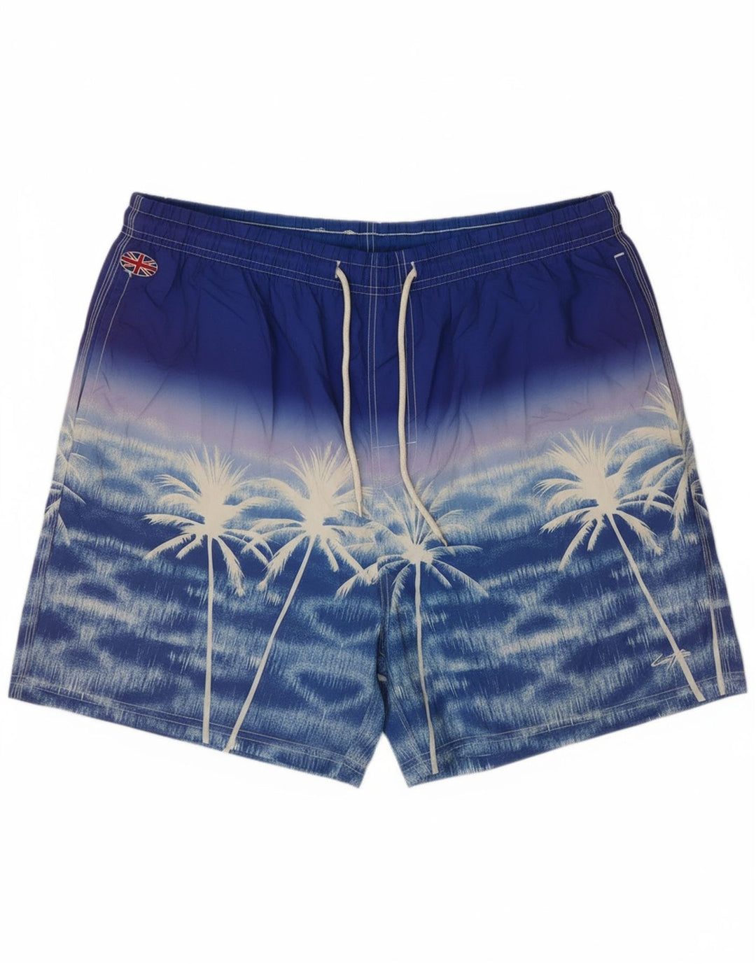 LOTTO Mens Abstract Pattern Swimming Shorts 2XL Blue Floral Polyester