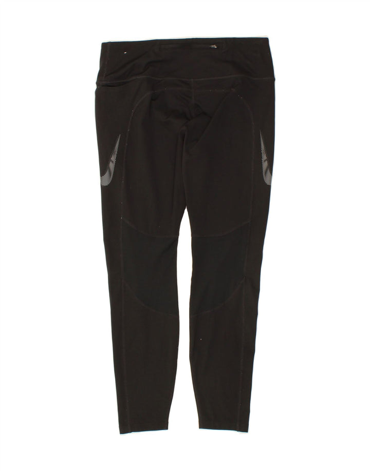 NIKE Womens Dri Fit Crop Leggings UK 16 Large  Black Polyester Vintage Nike and Second-Hand Nike from Messina Hembry 