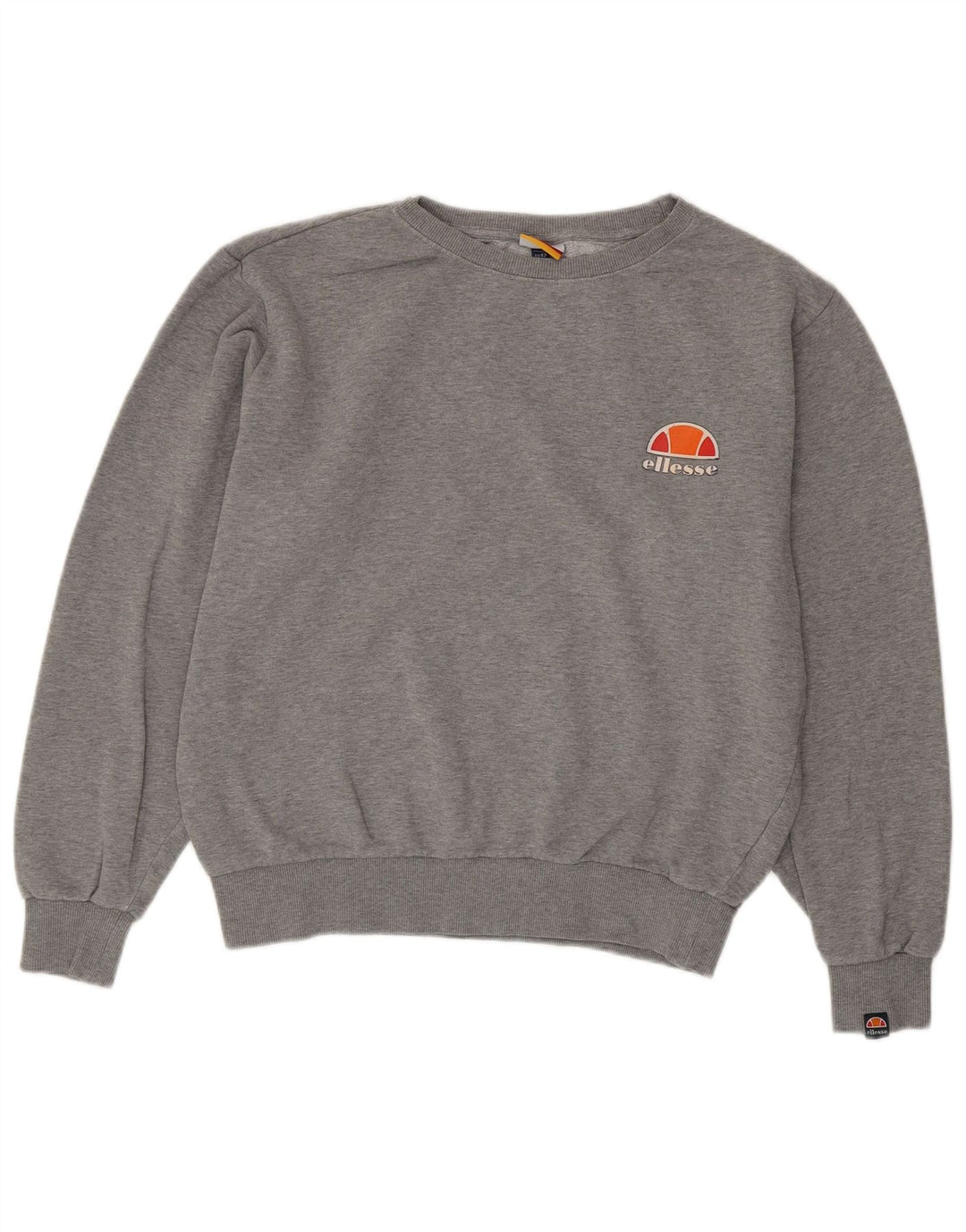 Felpa oversize da donna Ellesse, maglione UK 14, grande poliestere grigio