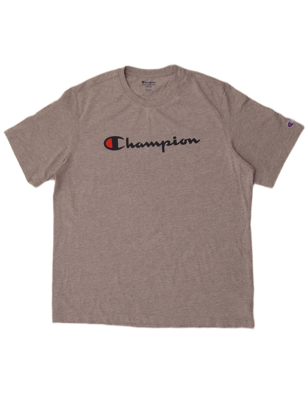 T-shirt grafica da uomo Champion Top 2XL cotone grigio