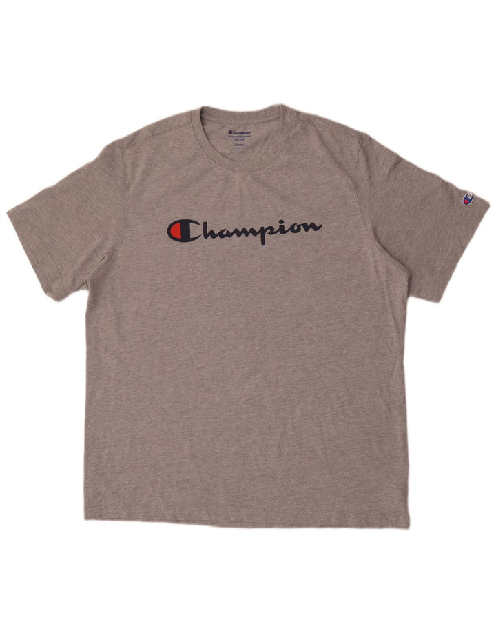 T-shirt grafica da uomo Champion Top 2XL cotone grigio