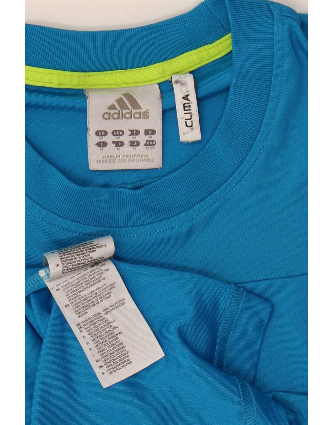 T-shirt Adidas Climacool da uomo Top in poliestere blu medio