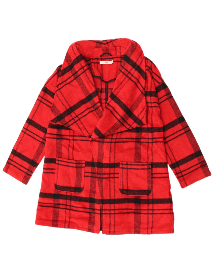 Cappotto per ragazze Marks & Spencer 11-12 anni in poliestere scozzese rosso