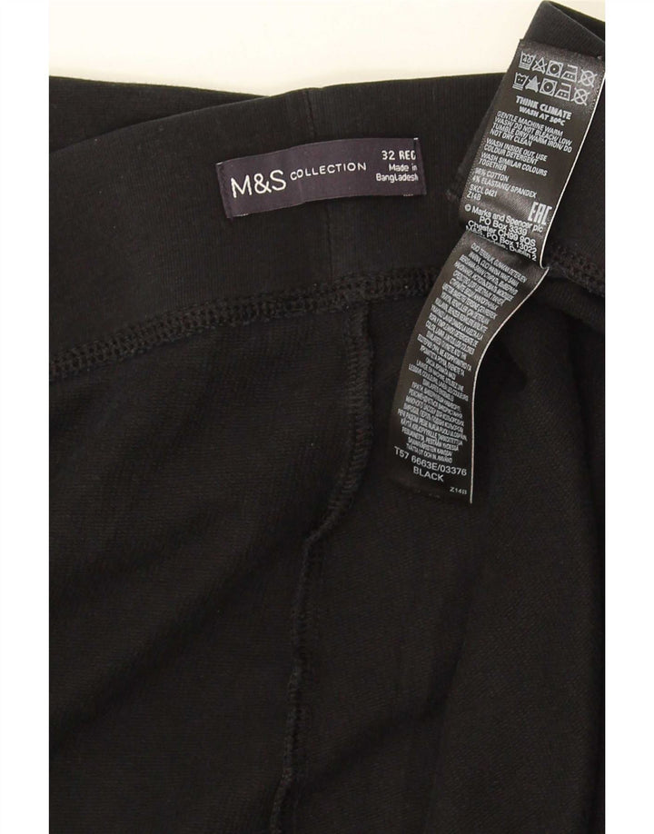 Leggings Capri da donna Marks & Spencer UK 32 13XL cotone nero