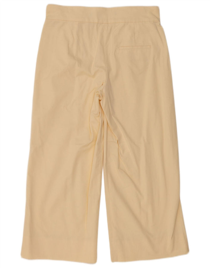 Pantaloni corti da donna Zara Studio a gamba larga medi W28 L24 bianco sporco