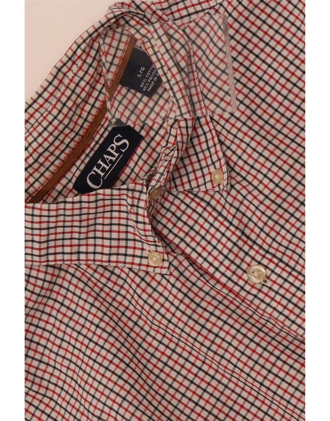 Camicia da uomo Chaps a quadri rossi grandi in cotone