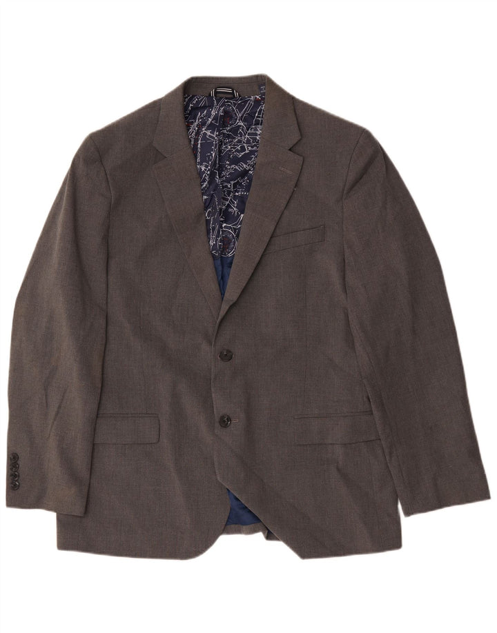 Giacca blazer da uomo a 2 bottoni Nautica UK 44 2XL poliestere grigio