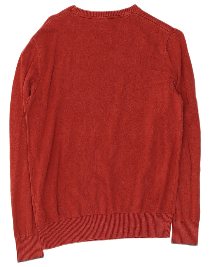TIMBERLAND Maglione da uomo con scollo a barca piccolo cotone rosso