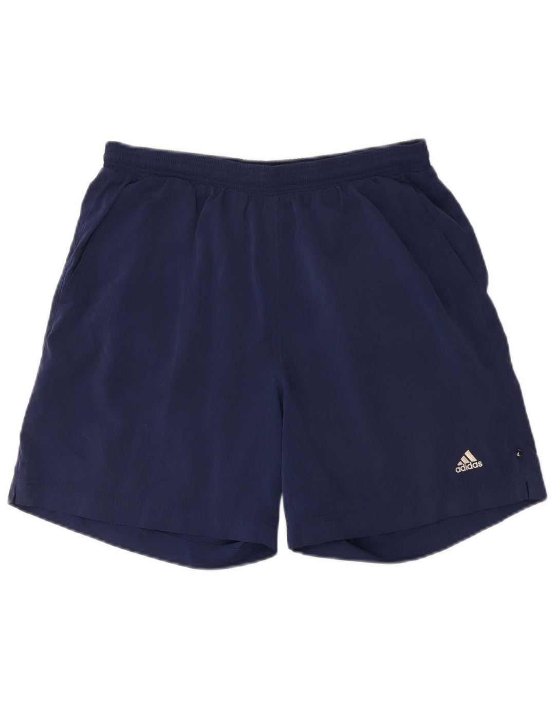 Pantaloncini sportivi da uomo Adidas medi in poliestere blu navy