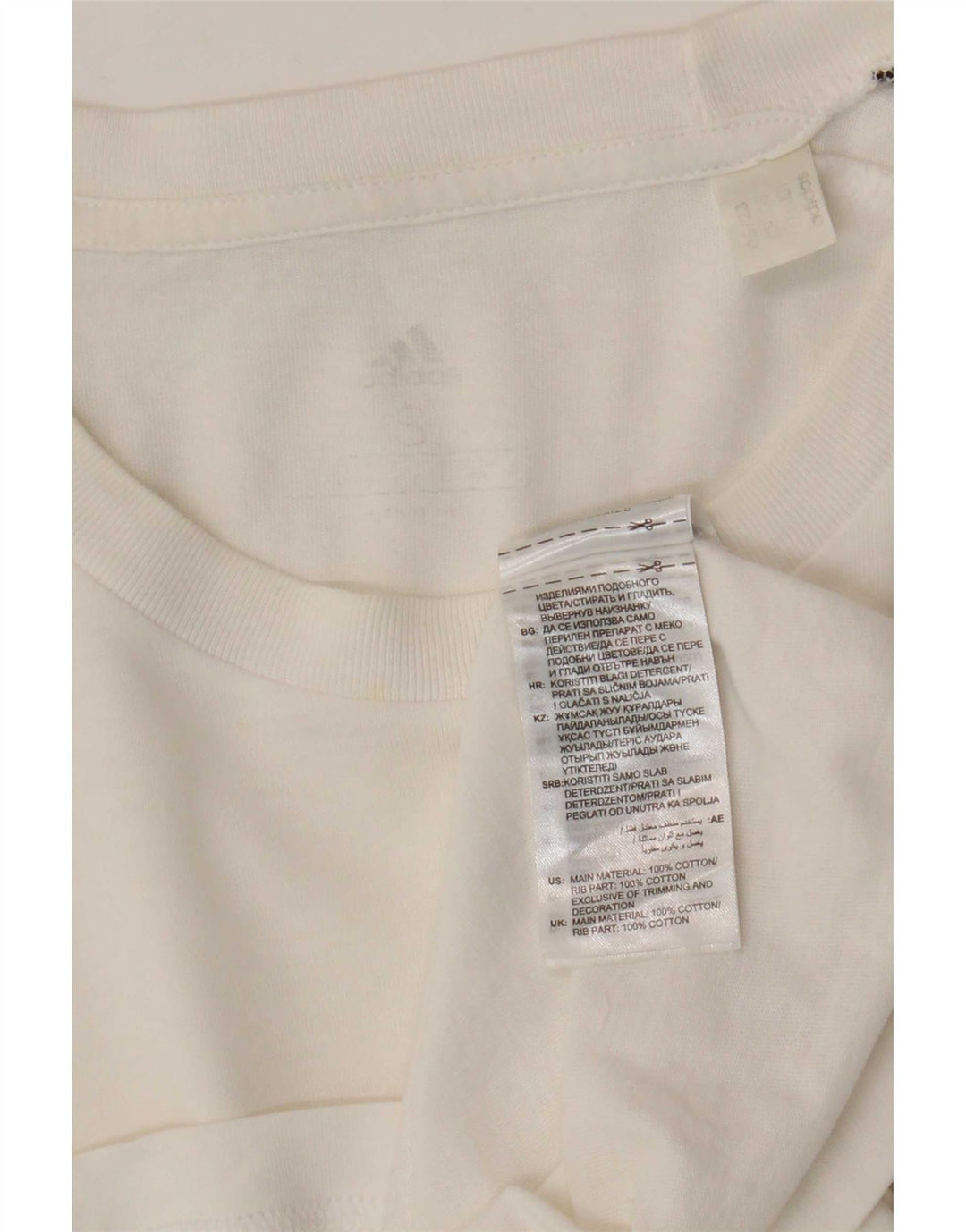 T-shirt da uomo Adidas Top Small in cotone bianco