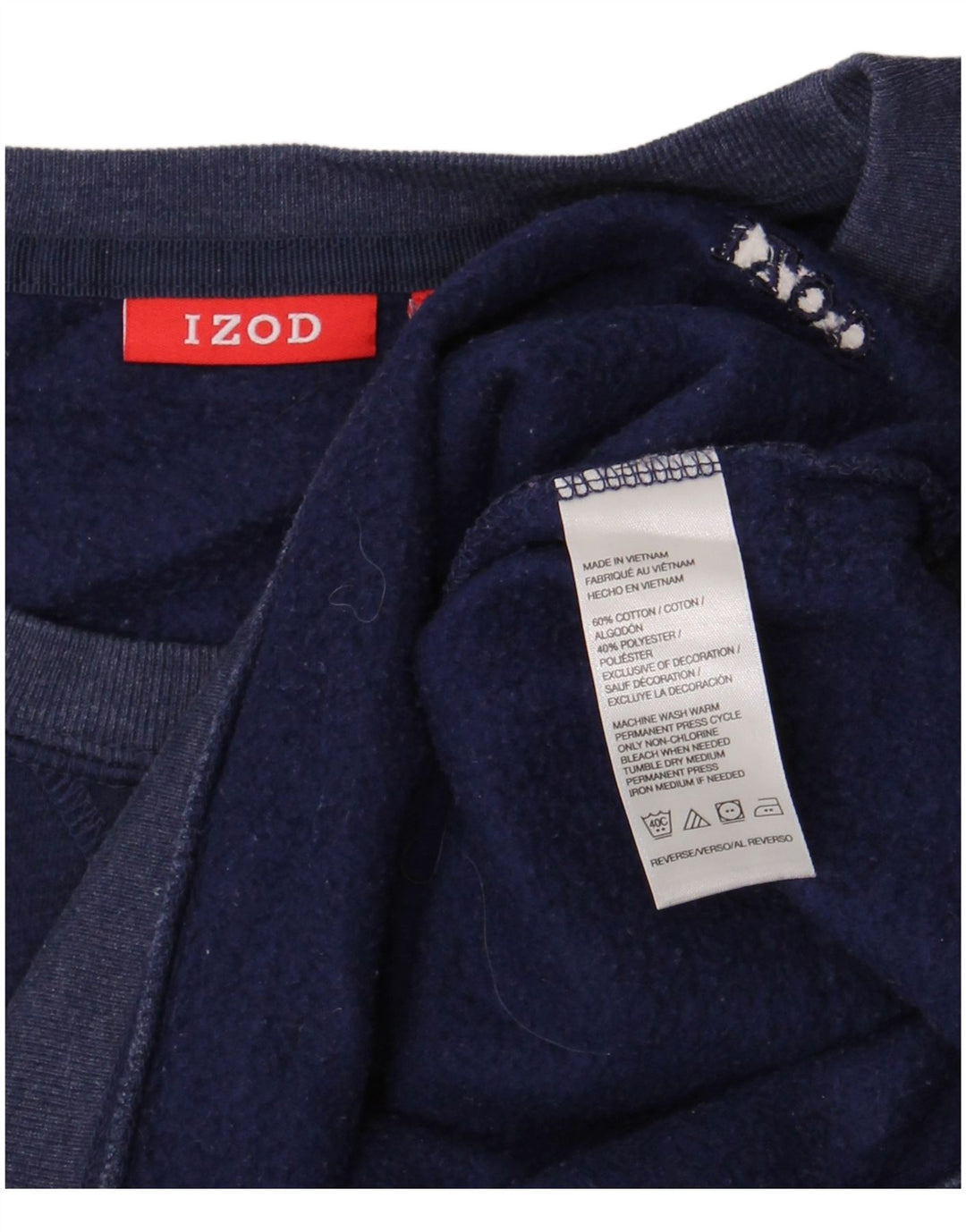 Felpa da uomo Izod in cotone medio blu navy