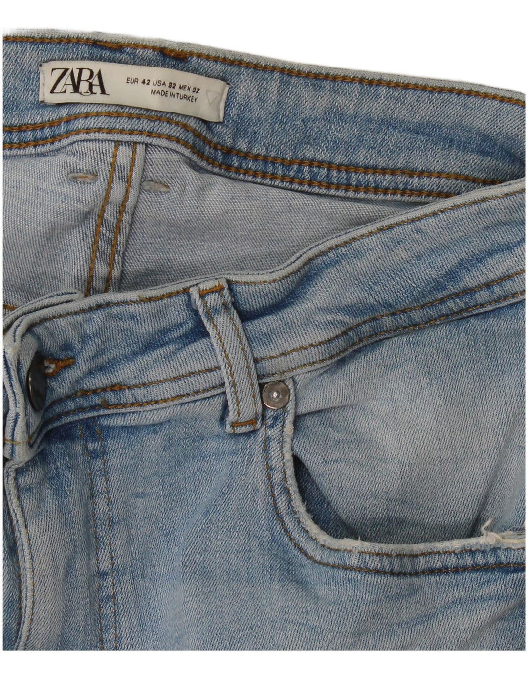 Jeans corti da uomo Zara EU 42 Large W32 L25 Blu
