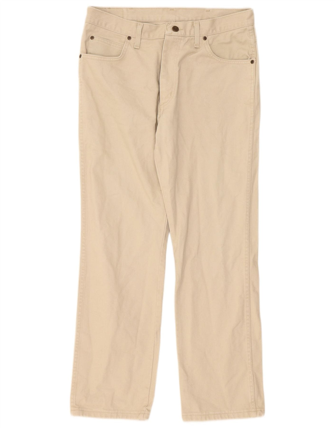 Jeans dritti da uomo Wrangler W34 L30 cotone beige
