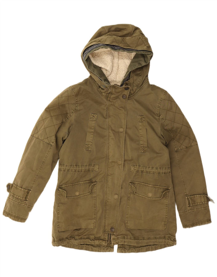 Parka con cappuccio per ragazze Zara 13-14 anni in poliestere kaki