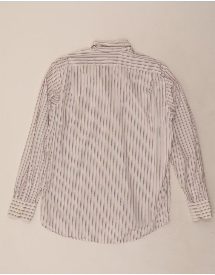 Camicia da uomo Lacoste taglia 42 grande cotone a righe bianche