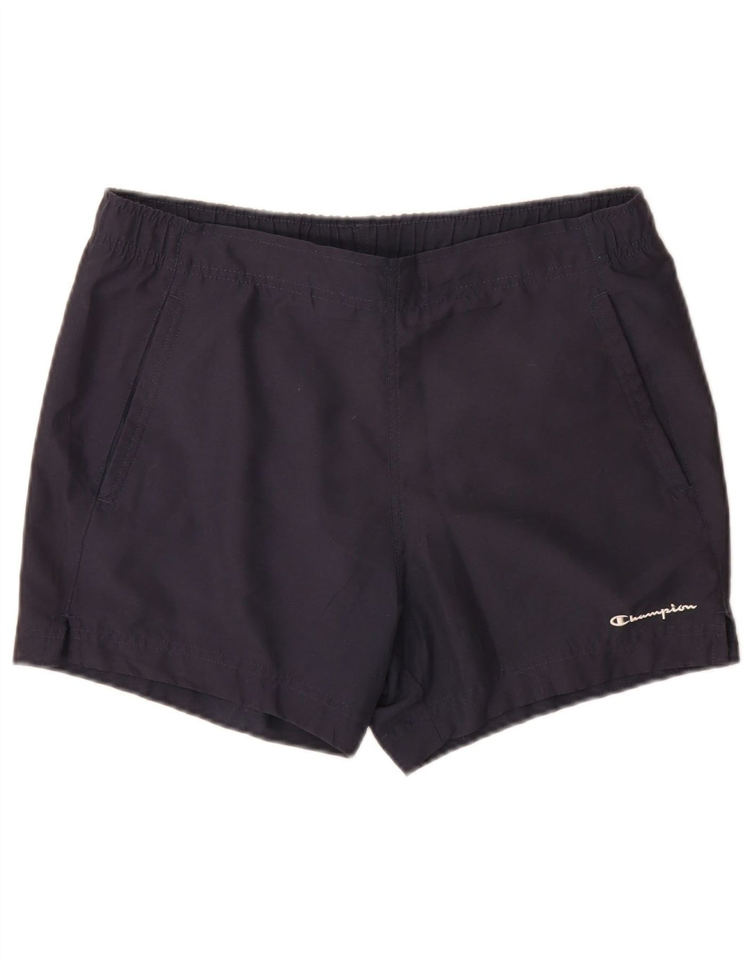 Pantaloncini da bagno da uomo Champion piccoli in poliestere blu navy