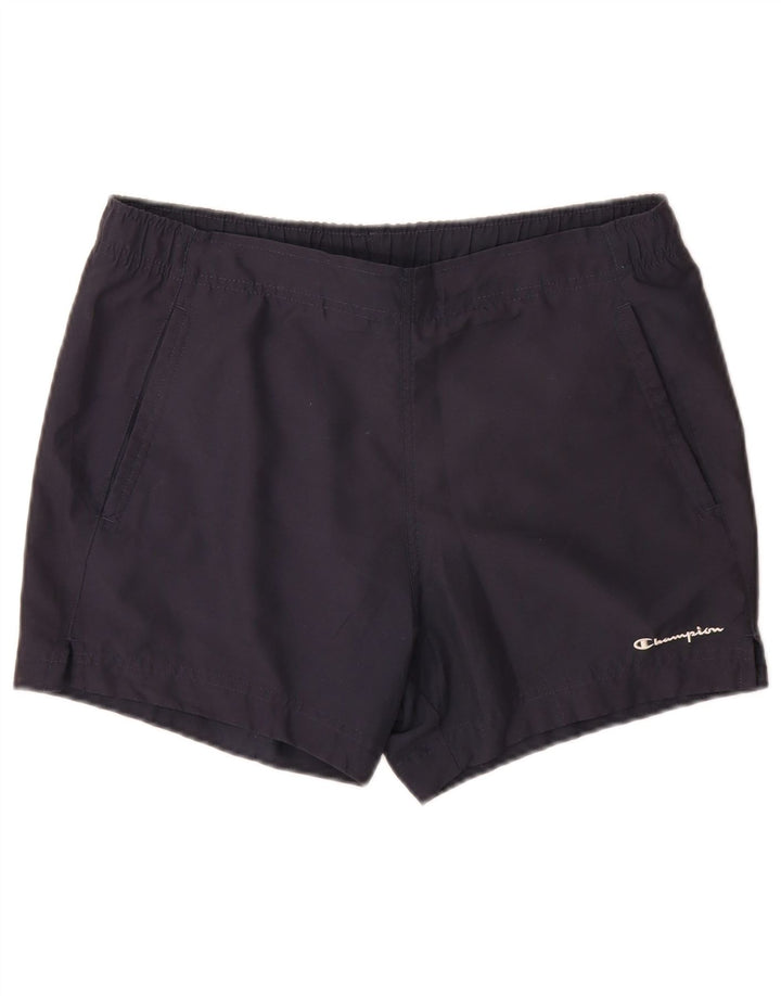 Pantaloncini da bagno da uomo Champion piccoli in poliestere blu navy