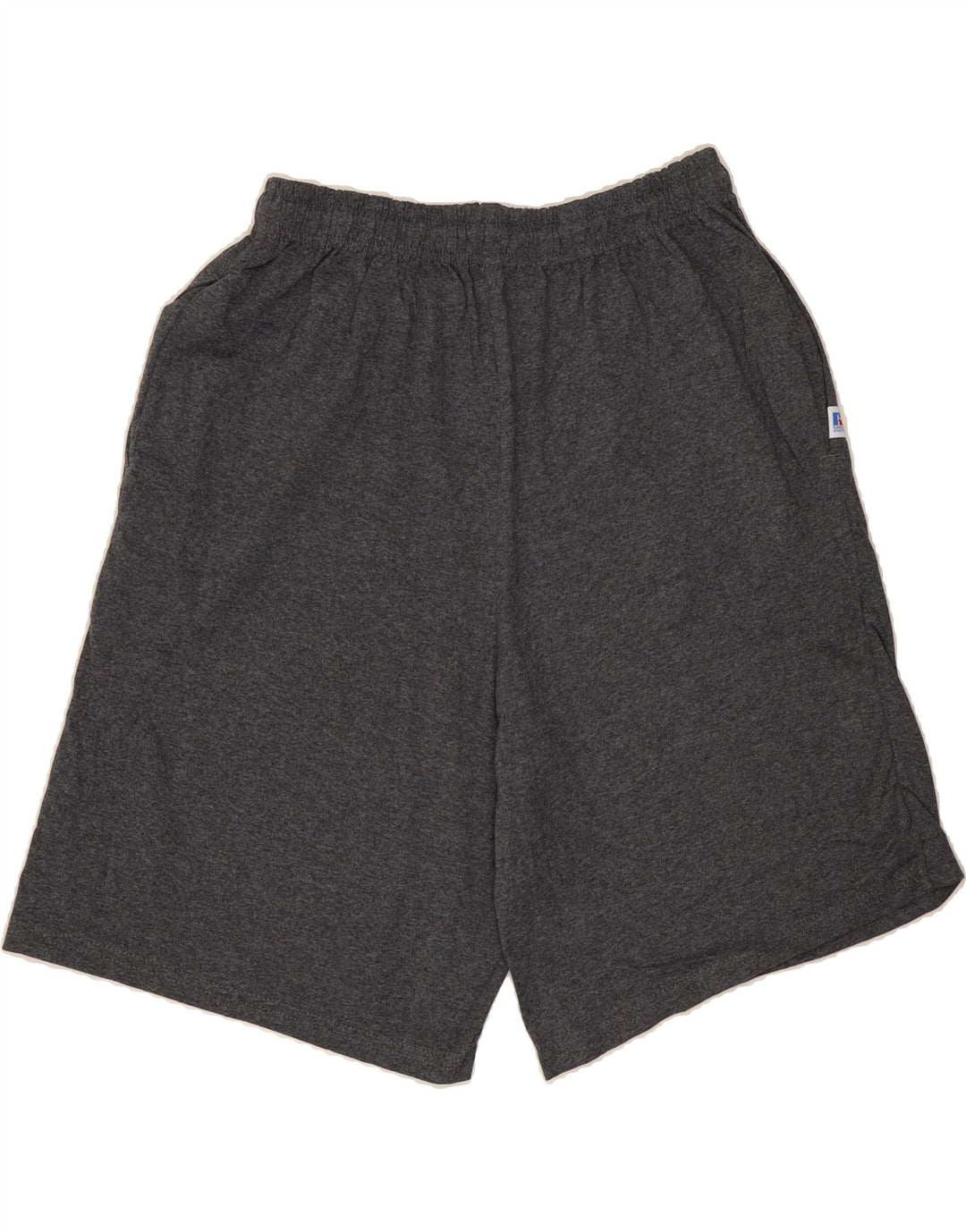 RUSSELL ATHLETIC Mens Graphic Sport Shorts Medium  Grey Cotton Vintage Russell Athletic and Second-Hand Russell Athletic from Messina Hembry 