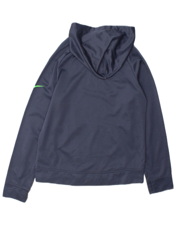 Felpa con cappuccio grafico Nike Therma-Fit da ragazzo, 12-13 anni, grande, blu navy
