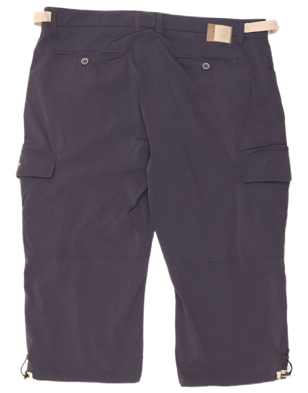 Pantaloncini Bermuda cargo con grafica da donna MOORHEAD UK 20 2XL W42 Blu navy