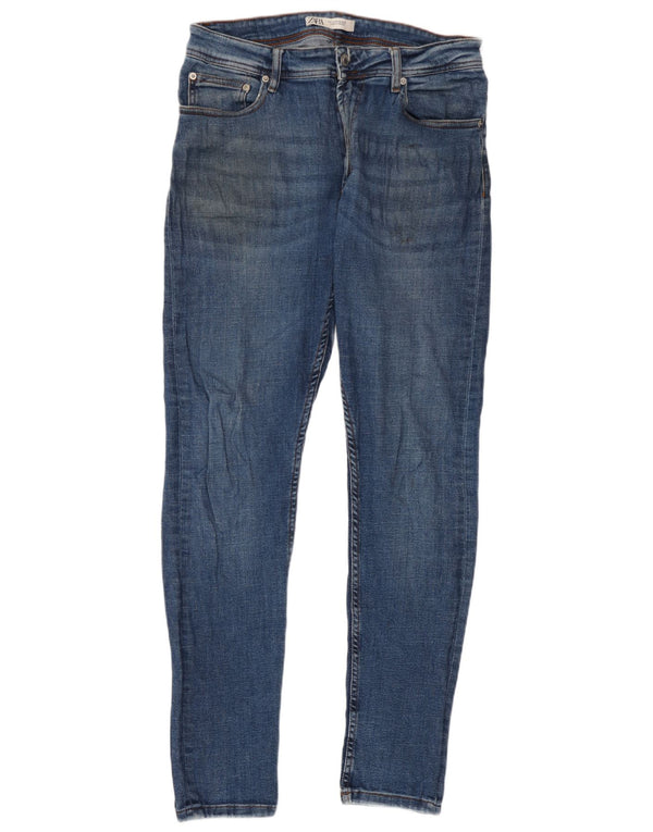 Jeans skinny da uomo Zara EU 42 Large W32 L30 Blu