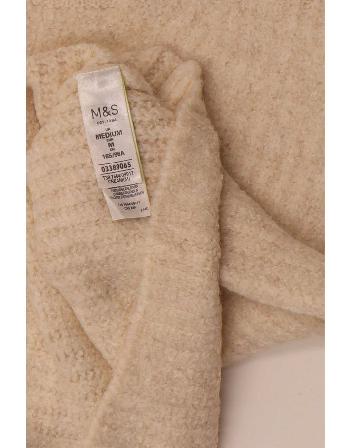 Maglione maglione girocollo da donna Marks & Spencer UK 14 Acrilico beige medio