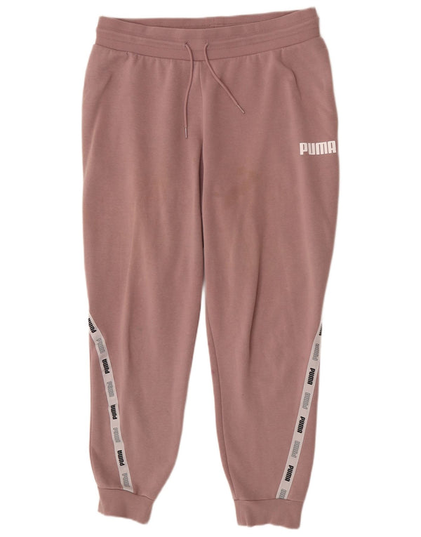 Pantaloni da tuta con grafica da donna Puma Joggers UK 16 Large Rosa Colourblock