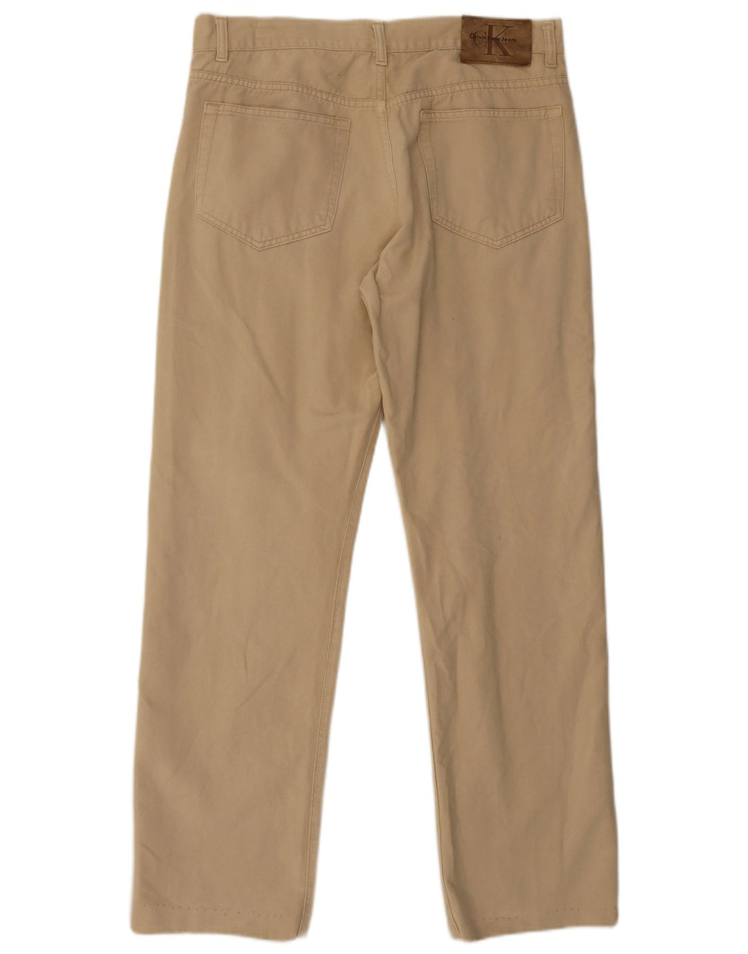Jeans dritti da uomo Calvin Klein W34 L30 cotone beige
