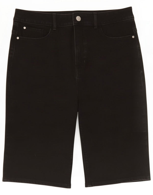 Marks & Spencer Pantaloncini di jeans The Magic da donna UK 14 Large W32 Cotone nero
