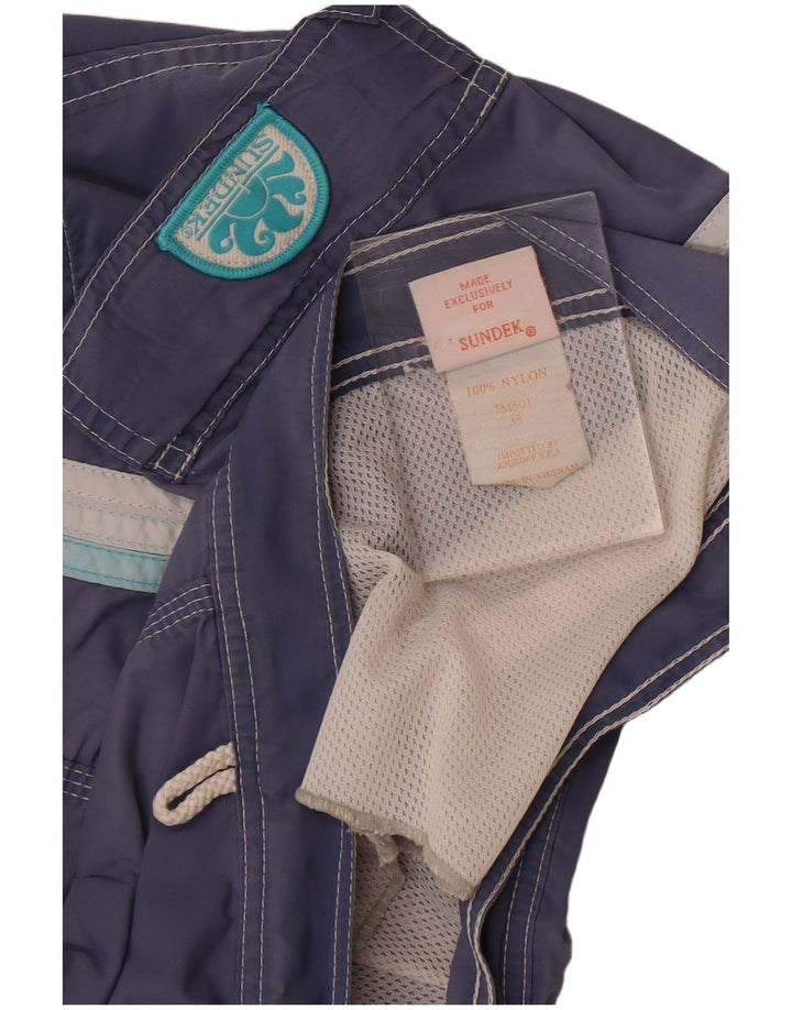 Pantaloncini da bagno da uomo Sundek medio in nylon blu navy