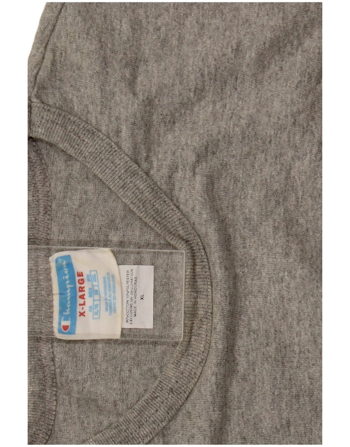 T-shirt da uomo Champion Top XL in cotone chiazzato grigio
