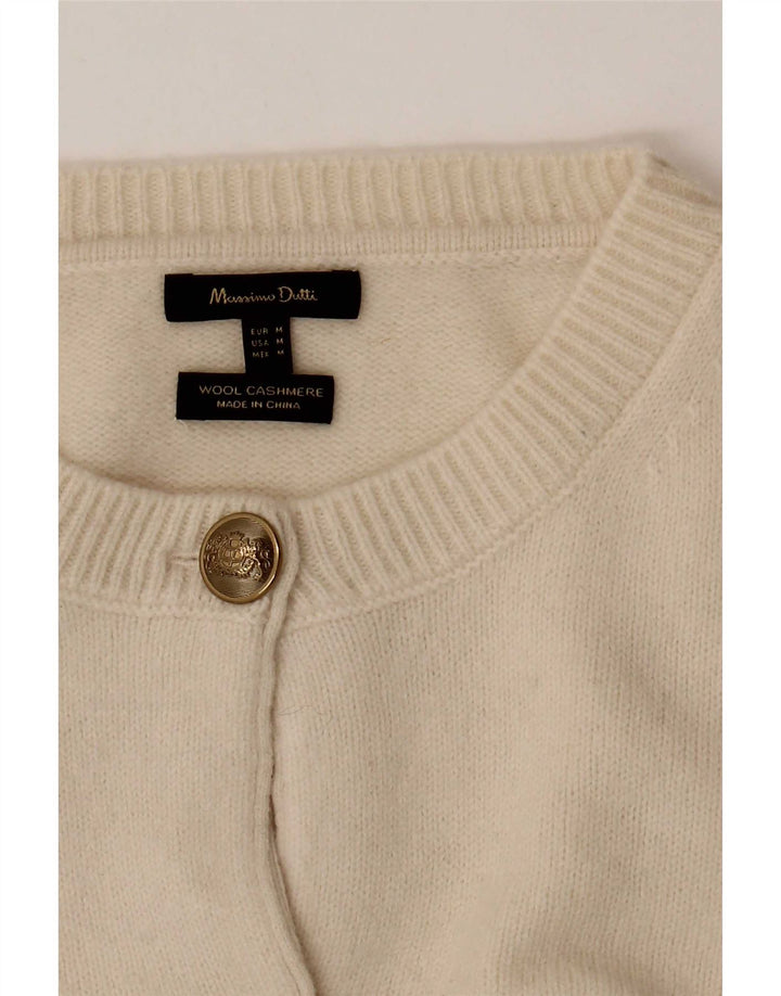 Massimo Dutti Maglione cardigan corto da donna UK 14 Lana beige medio