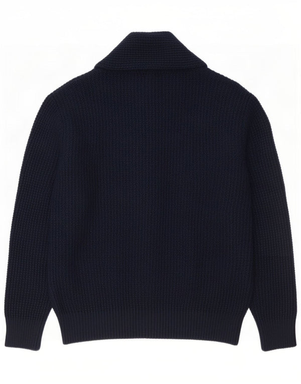 Maglione cardigan da uomo Zara grande in acrilico blu navy