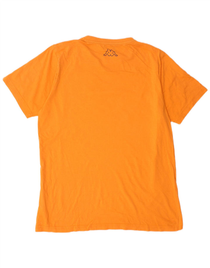 T-shirt grafica da uomo Kappa Top Large in cotone arancione