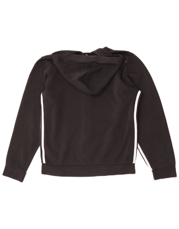 Felpa con cappuccio e zip Adidas da uomo XS in cotone nero