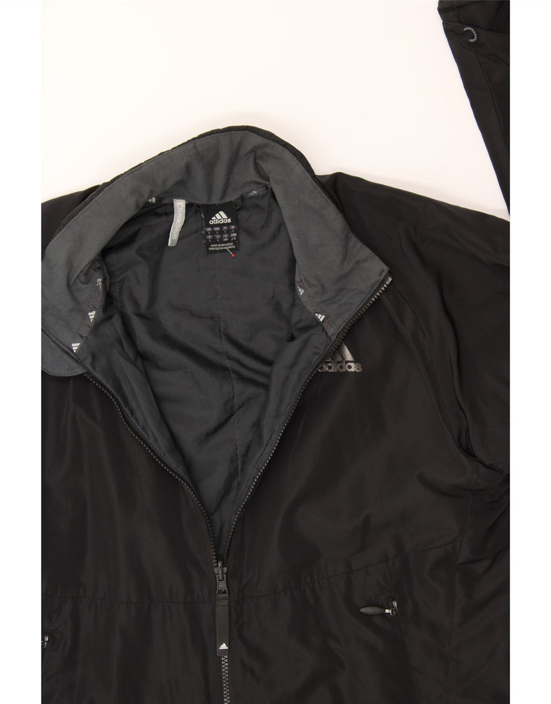 ADIDAS Mens Interchange Windbreaker Jacket UK 40 Large Black Polyester Vintage Adidas and Second-Hand Adidas from Messina Hembry 