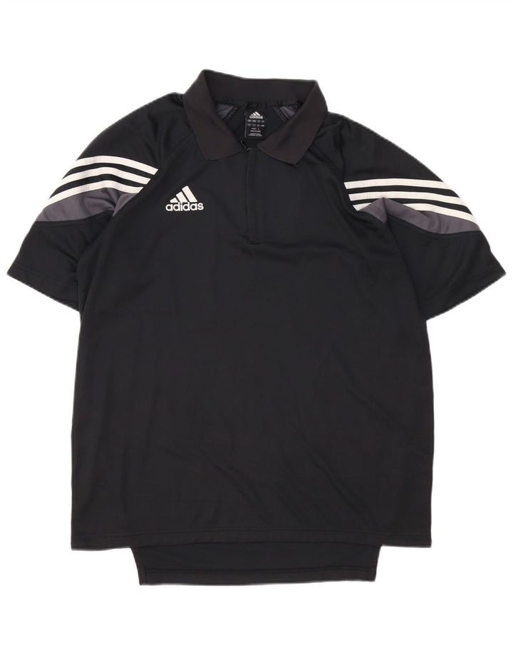 Polo ADIDAS da uomo Climalite grande nera in poliestere