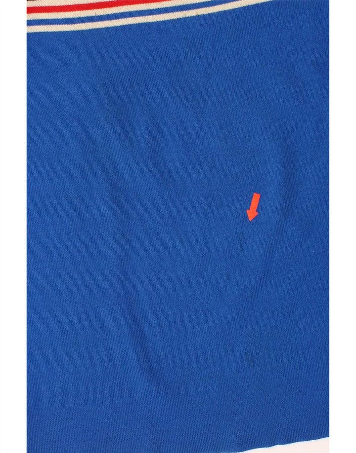 BAILO Mens Crew Neck Jumper Sweater Medium Blue Striped Wool Vintage Bailo and Second-Hand Bailo from Messina Hembry 