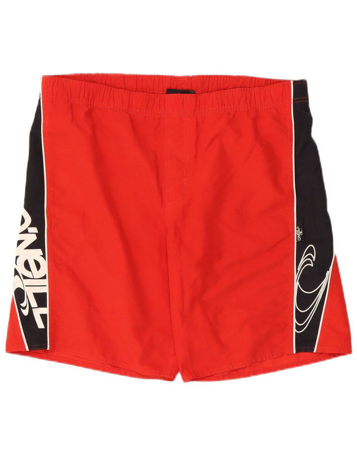 Pantaloncini sportivi grafici da uomo O'Neill piccoli in poliestere color block rosso