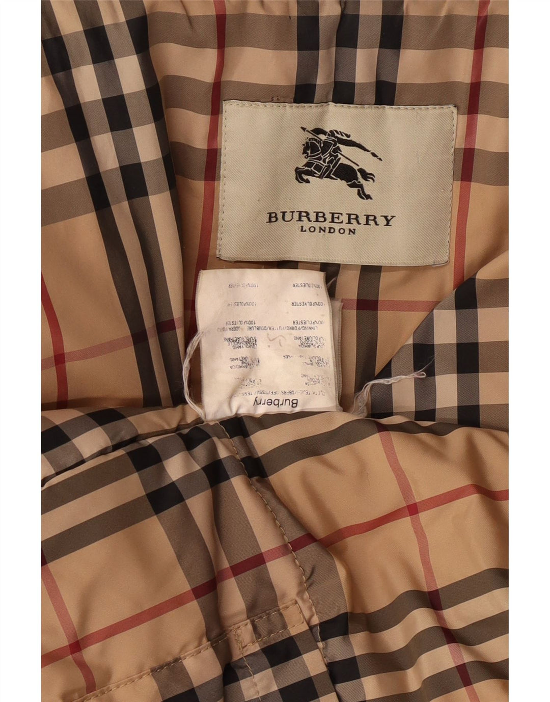 BURBERRY Cappotto da uomo UK 40 Large Nero in poliammide Classico