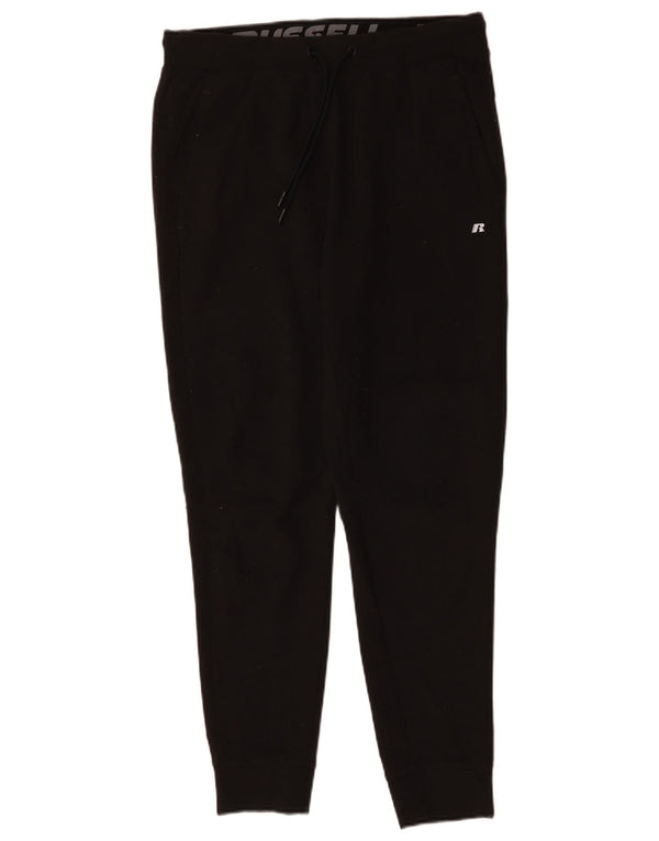 RUSSELL ATHLETIC Pantaloni da tuta da uomo Joggers medio cotone nero