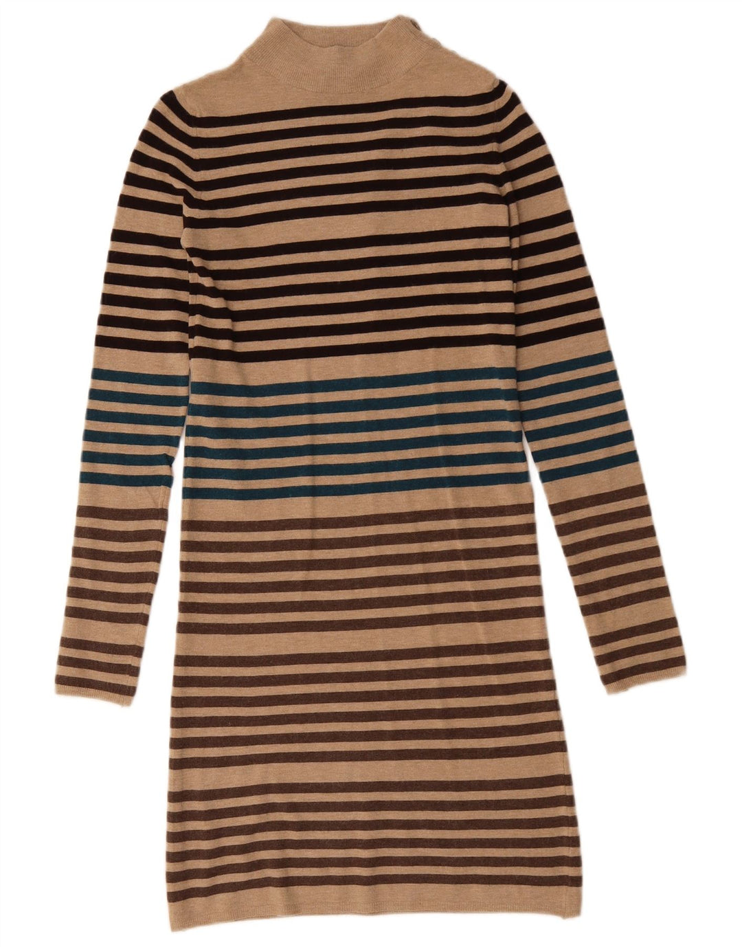 Abito maglione a maniche lunghe da donna KOOKAI US 0 XS a righe beige