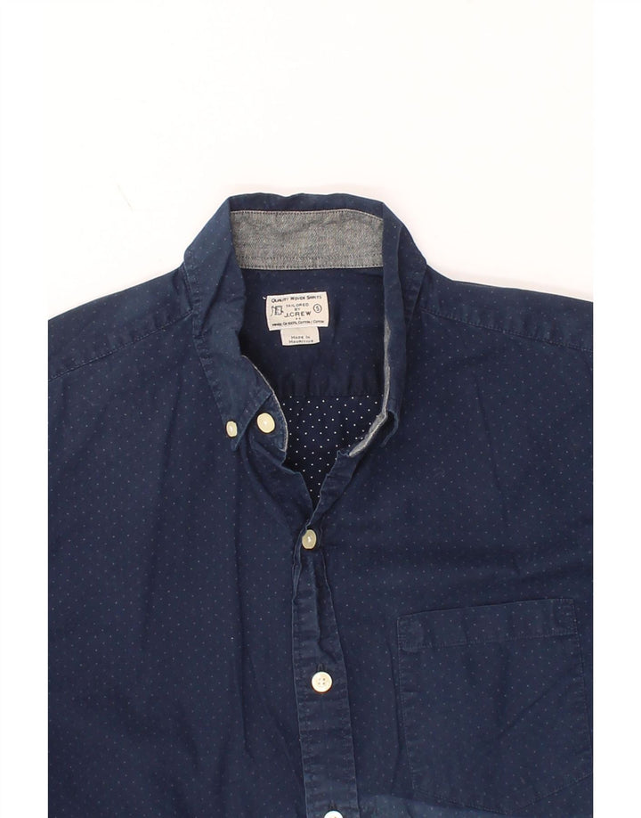 J. CREW Mens Shirt Small Navy Blue Spotted Cotton Vintage J. Crew and Second-Hand J. Crew from Messina Hembry 