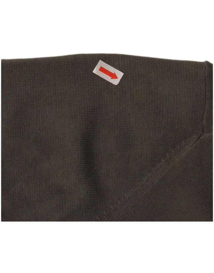 Massimo Dutti Maglione da uomo a maniche corte con collo a polo in cotone grigio medio