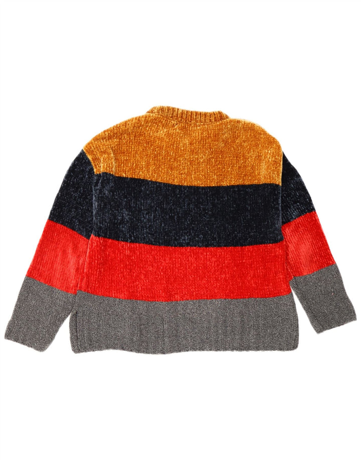 Maglione maglione con scollo a barca da donna Marks & Spencer UK 12 medio multicolore
