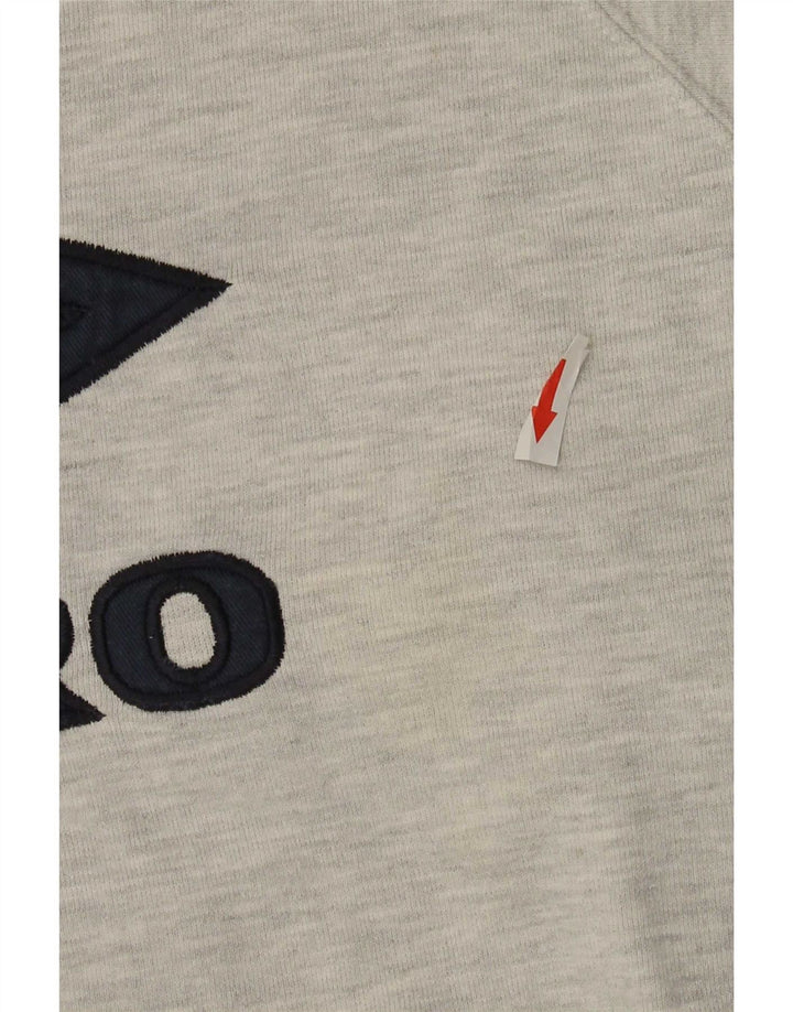 UMBRO Felpa grafica da uomo Maglione grande cotone chiazzato grigio
